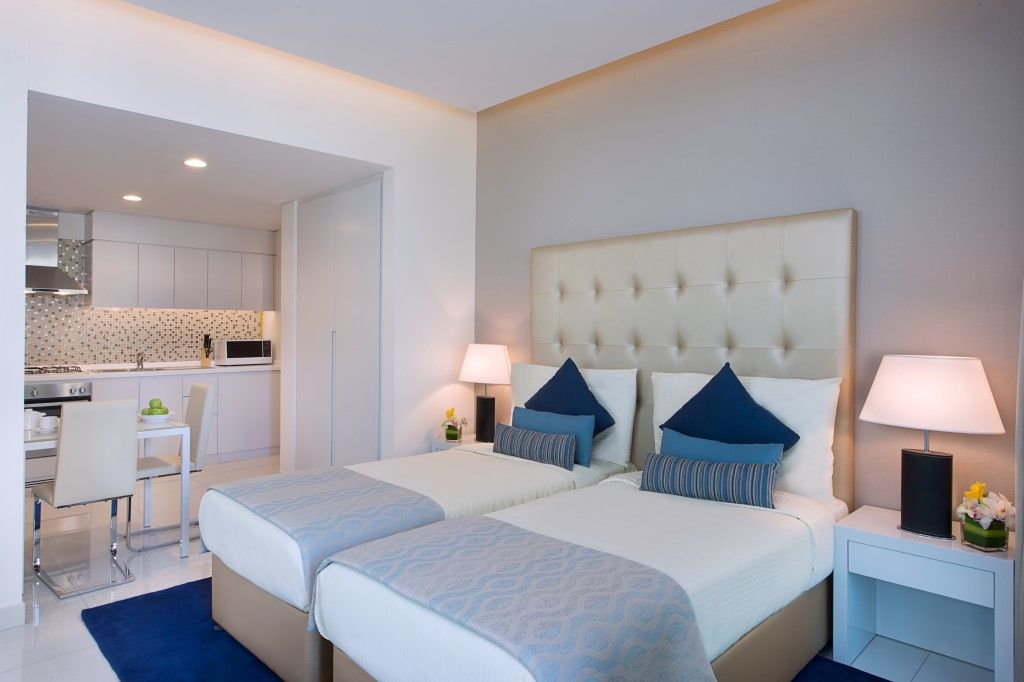 Damac Maison The Vogue Dubai Eksteriør bilde A bedroom at the hotel